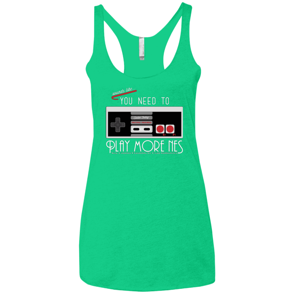 T-Shirts Envy / X-Small Evolve Today! Play More NES Women's Triblend Racerback Tank