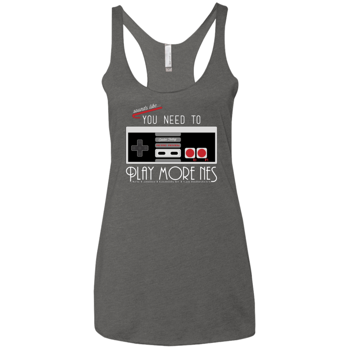 T-Shirts Premium Heather / X-Small Evolve Today! Play More NES Women's Triblend Racerback Tank