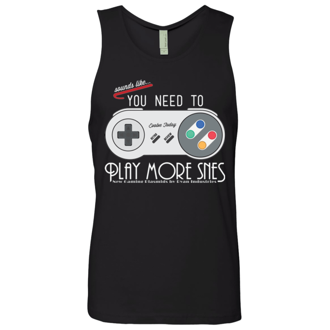 T-Shirts Black / Small Evolve Today! Play More SNES Men's Premium Tank Top