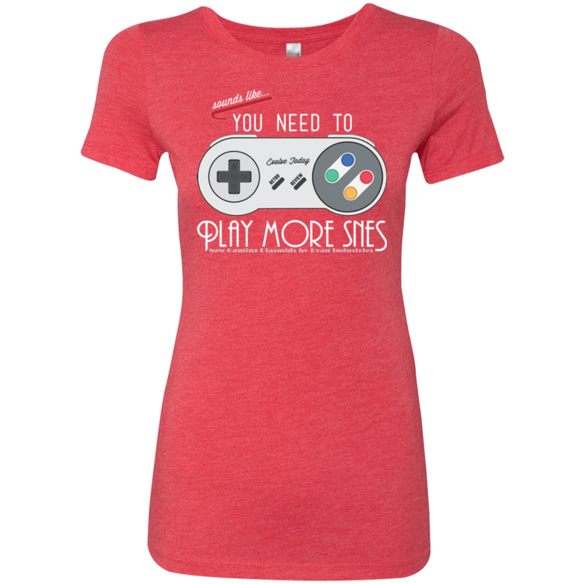 T-Shirts Vintage Red / Small Evolve Today! Play More SNES Women's Triblend T-Shirt