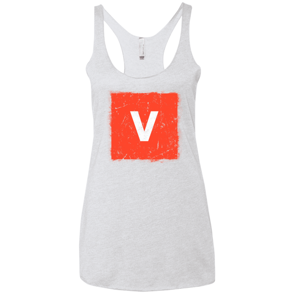 T-Shirts Heather White / X-Small Evolve Women's Triblend Racerback Tank