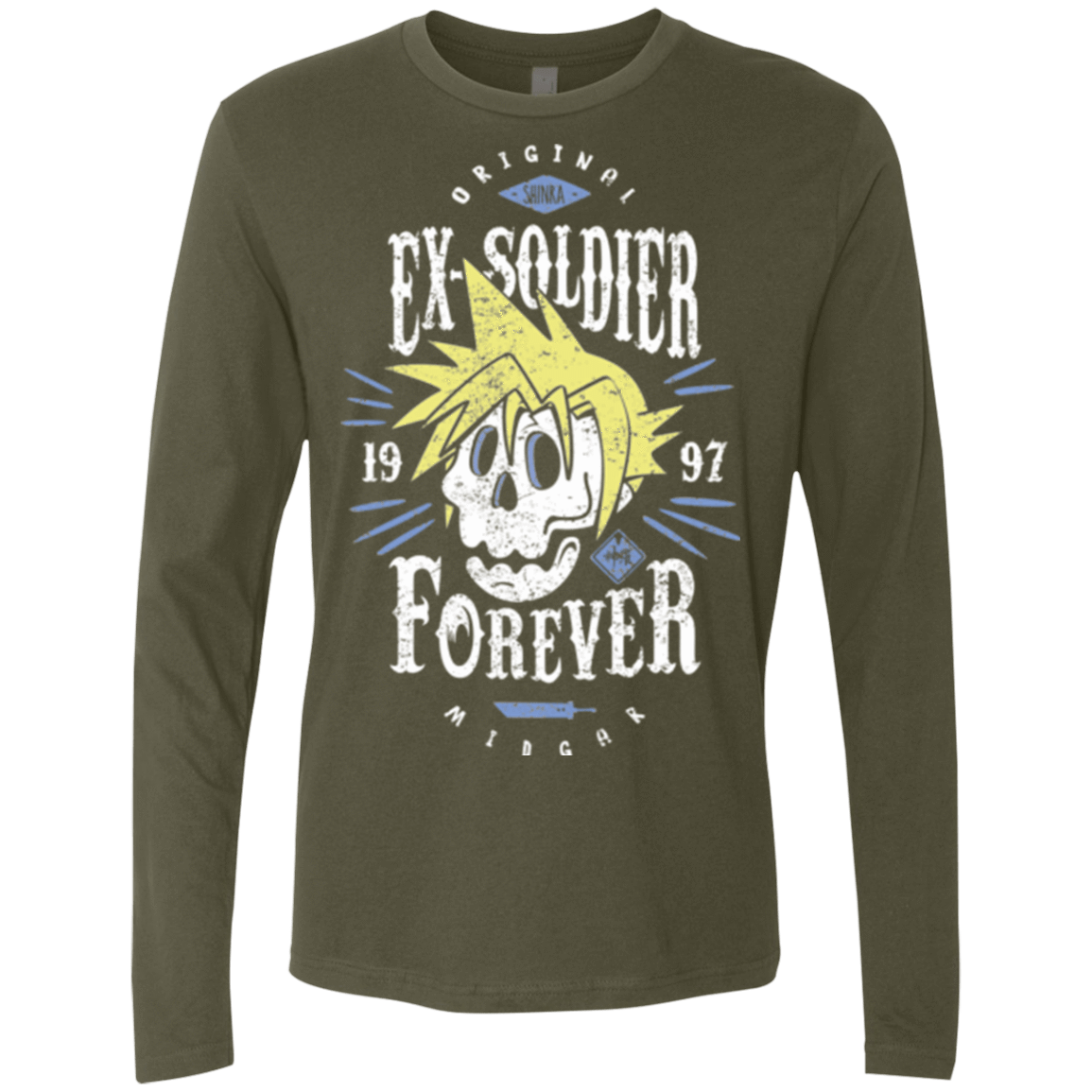 T-Shirts Military Green / Small Ex-Soldier Forever Men's Premium Long Sleeve