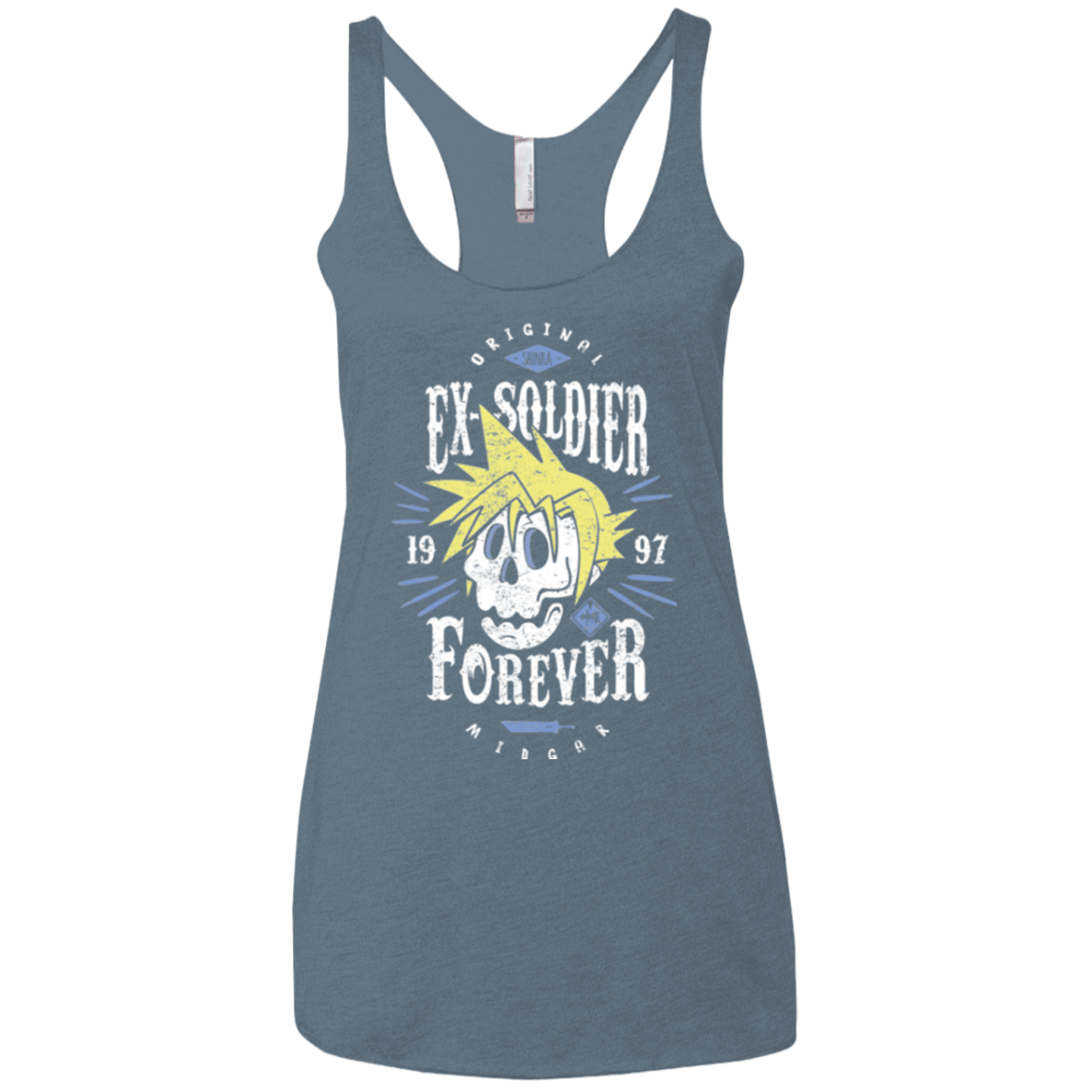 T-Shirts Indigo / X-Small Ex-Soldier Forever Women's Triblend Racerback Tank