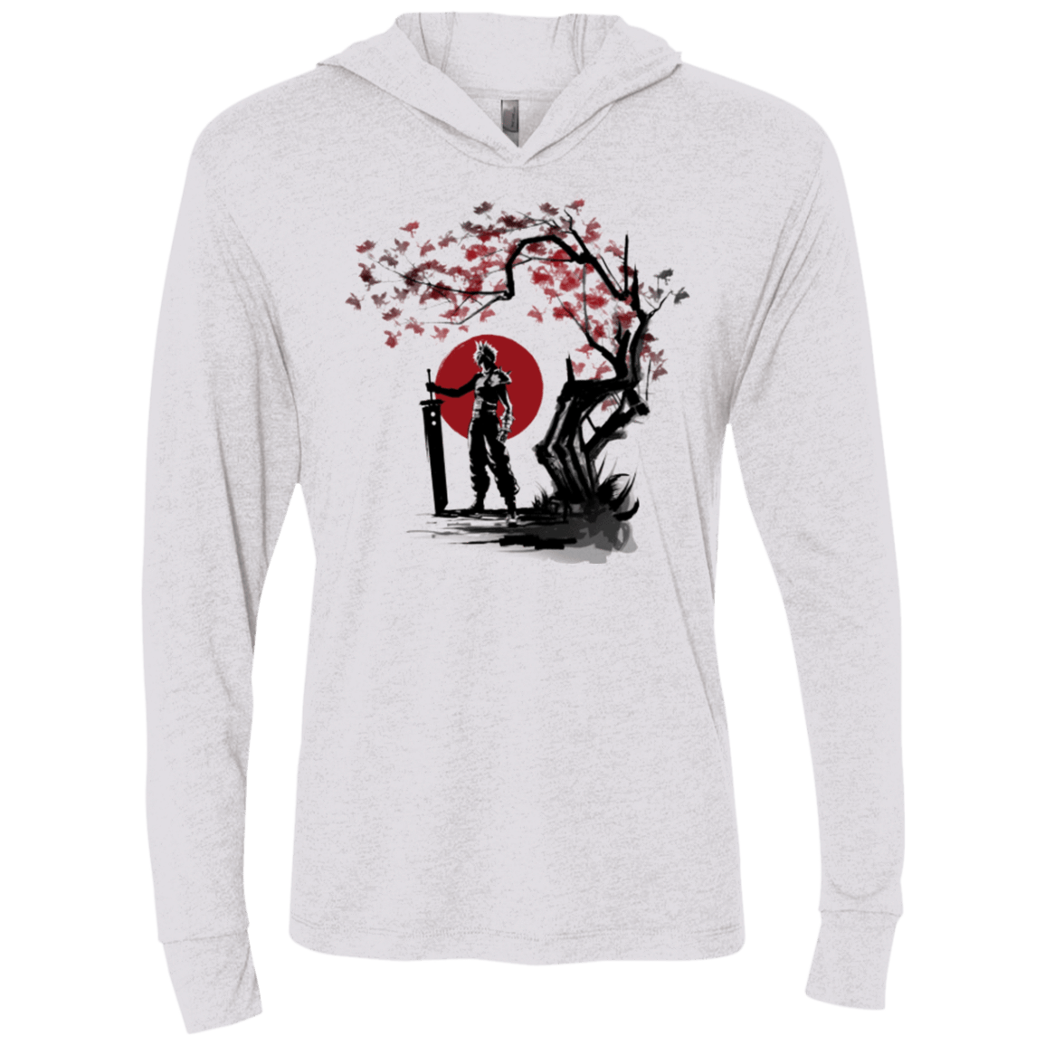 T-Shirts Heather White / X-Small Ex-soldier under the sun Triblend Long Sleeve Hoodie Tee