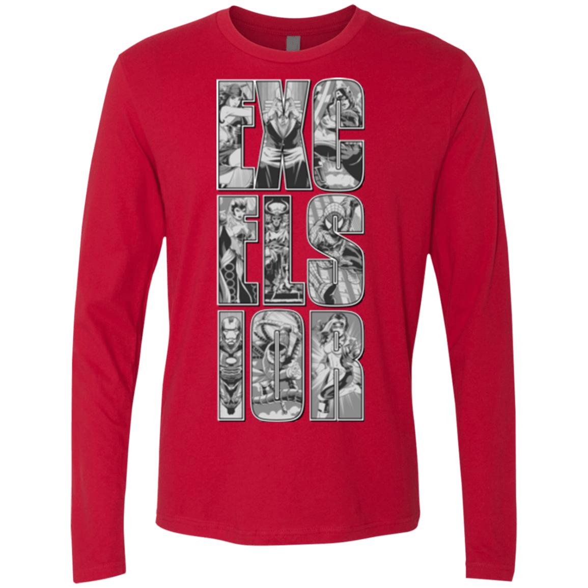 T-Shirts Red / Small Excelsior Men's Premium Long Sleeve