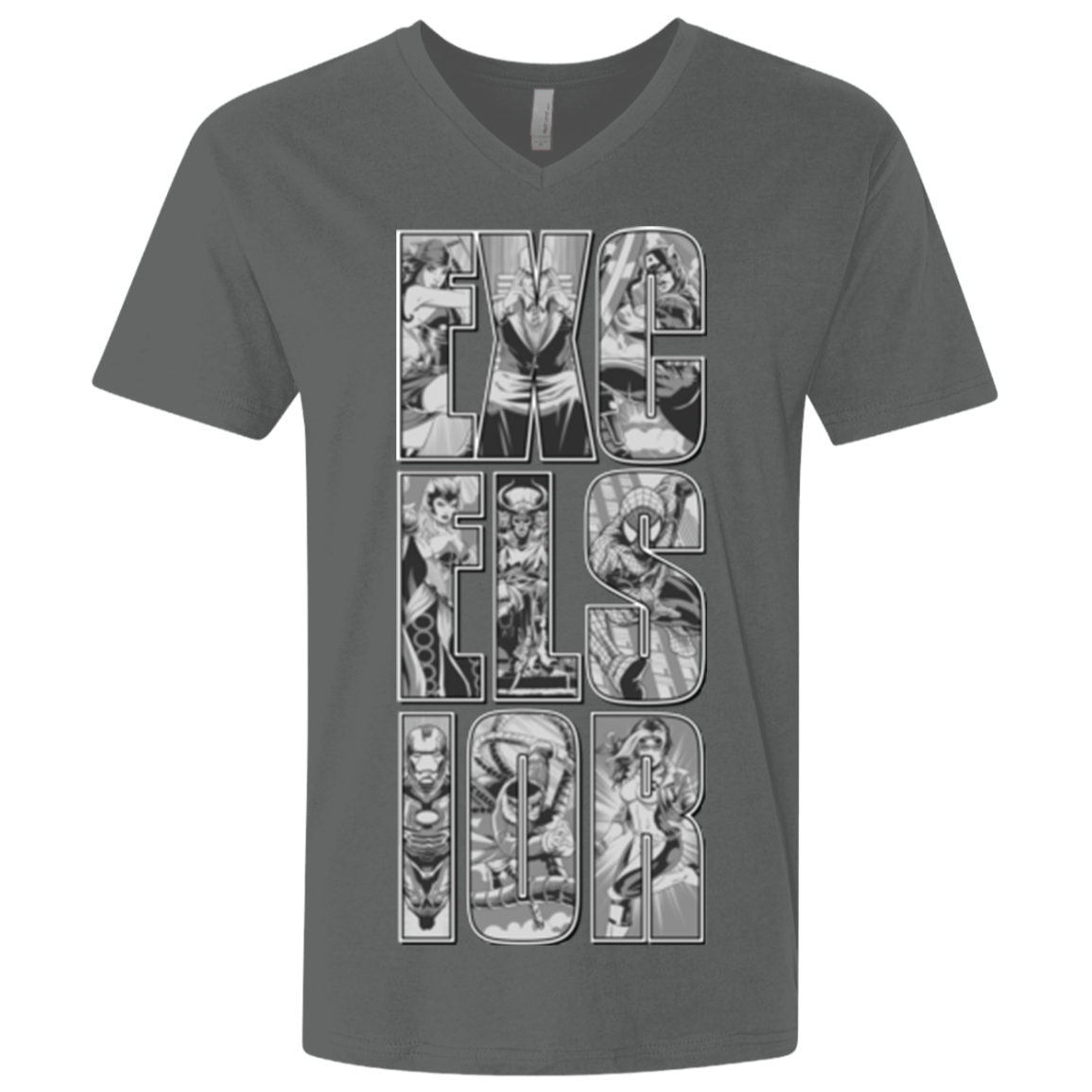T-Shirts Heavy Metal / X-Small Excelsior Men's Premium V-Neck
