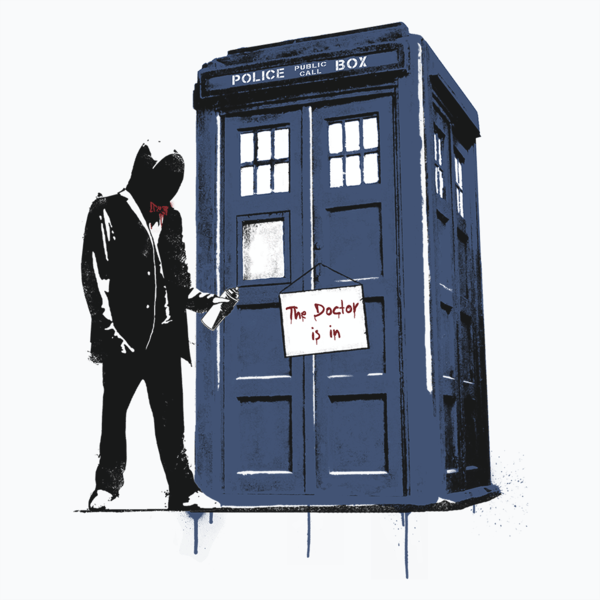 T-Shirts Exit Through Tardis T-Shirt