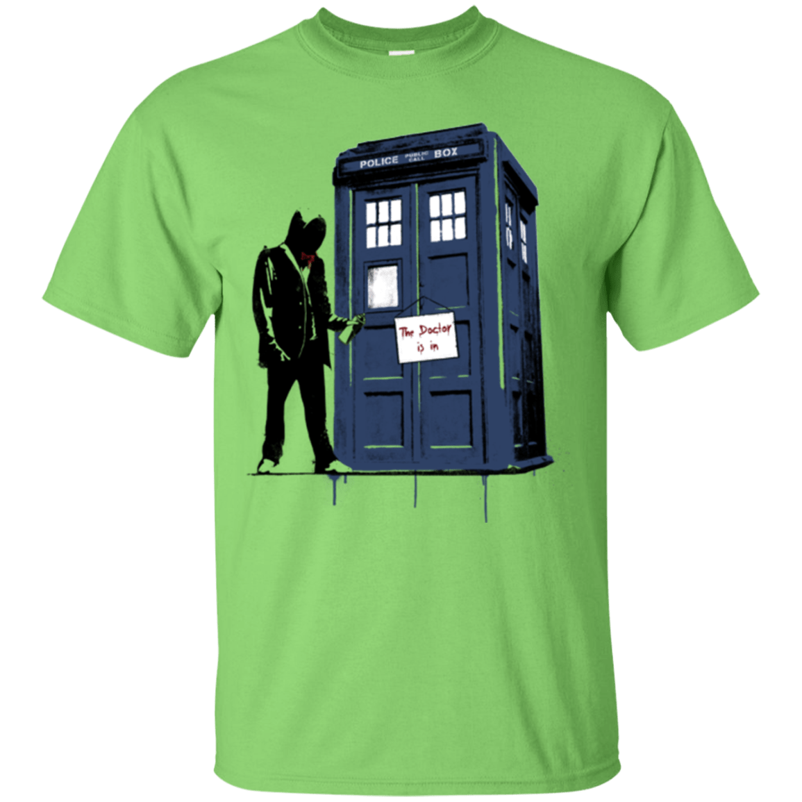 T-Shirts Lime / Small Exit Through Tardis T-Shirt