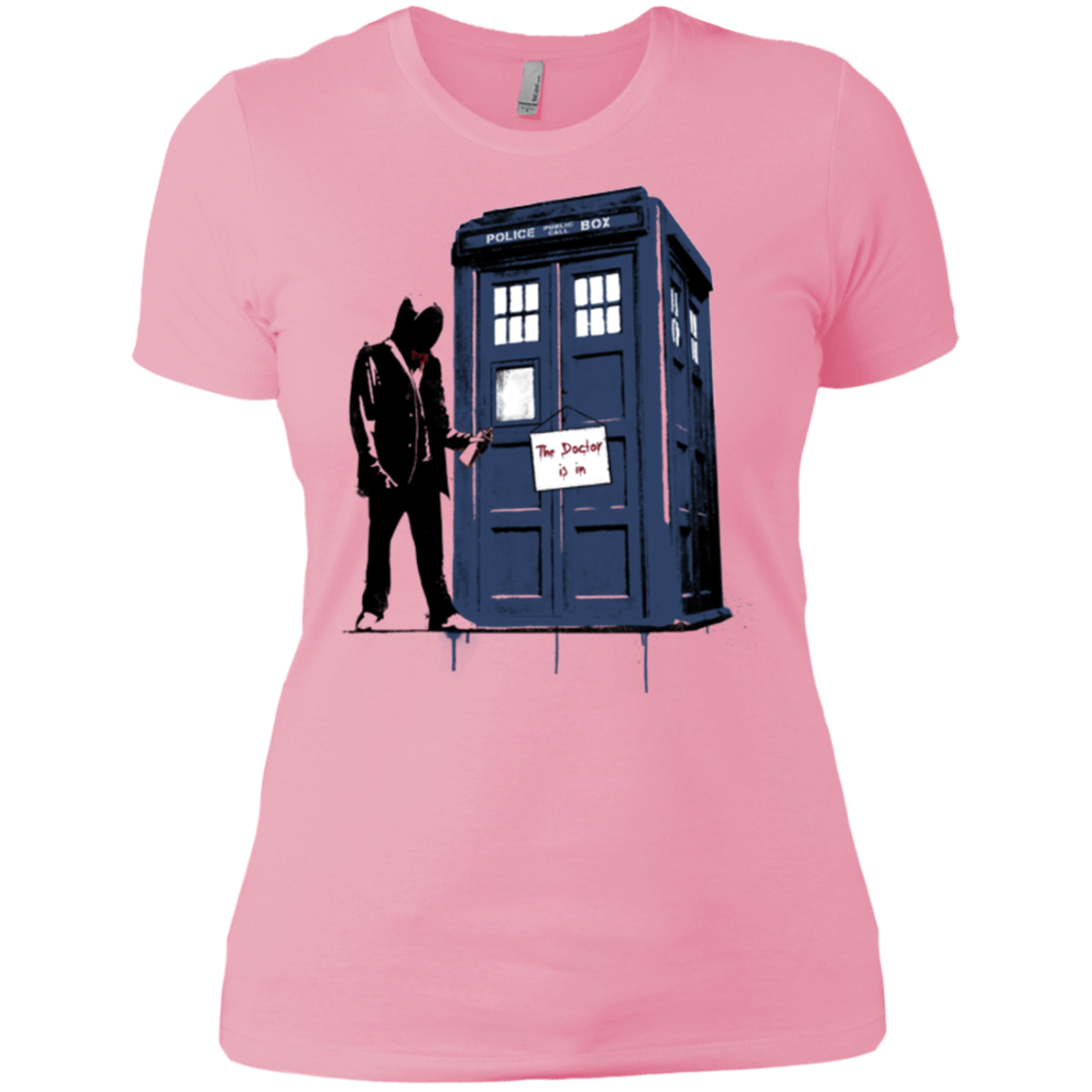 T-Shirts Light Pink / X-Small Exit Through Tardis Women's Premium T-Shirt