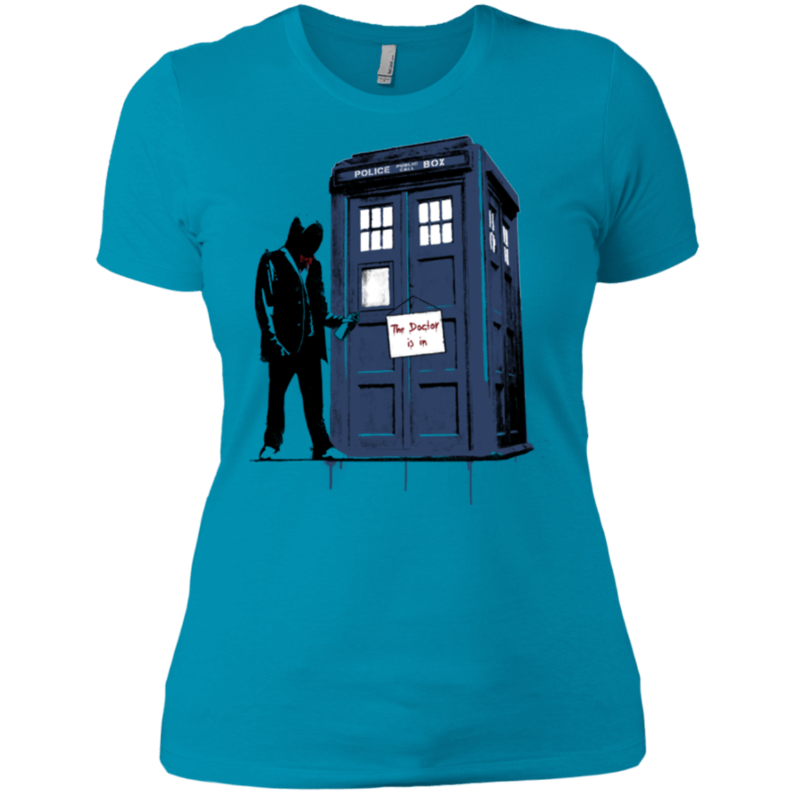 T-Shirts Turquoise / X-Small Exit Through Tardis Women's Premium T-Shirt