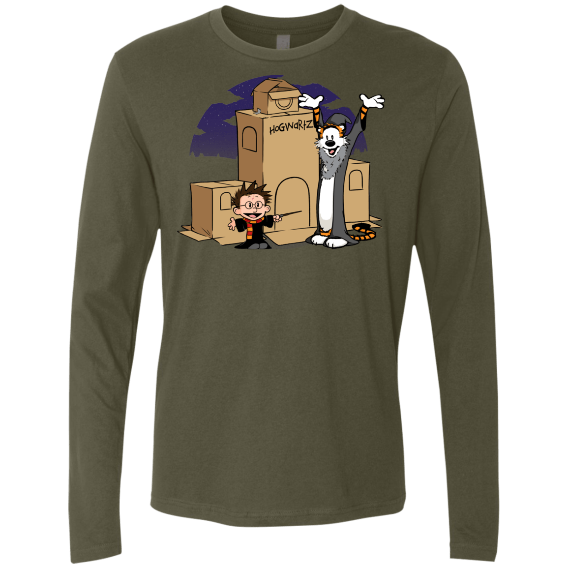 T-Shirts Military Green / S Expecto Pretendum Men's Premium Long Sleeve