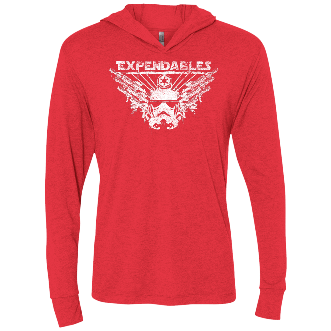 T-Shirts Vintage Red / X-Small Expendable Troopers Triblend Long Sleeve Hoodie Tee