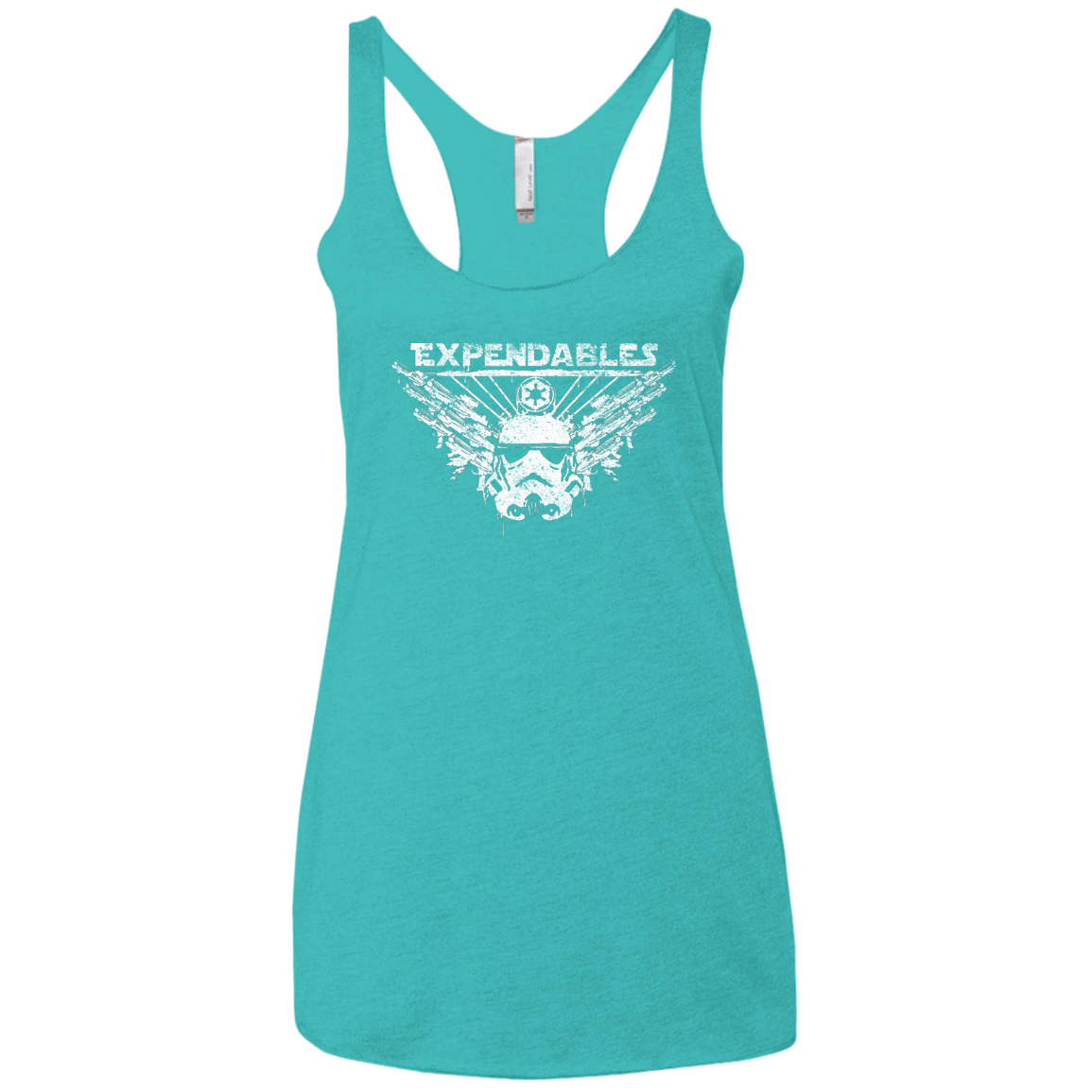 T-Shirts Tahiti Blue / X-Small Expendable Troopers Women's Triblend Racerback Tank