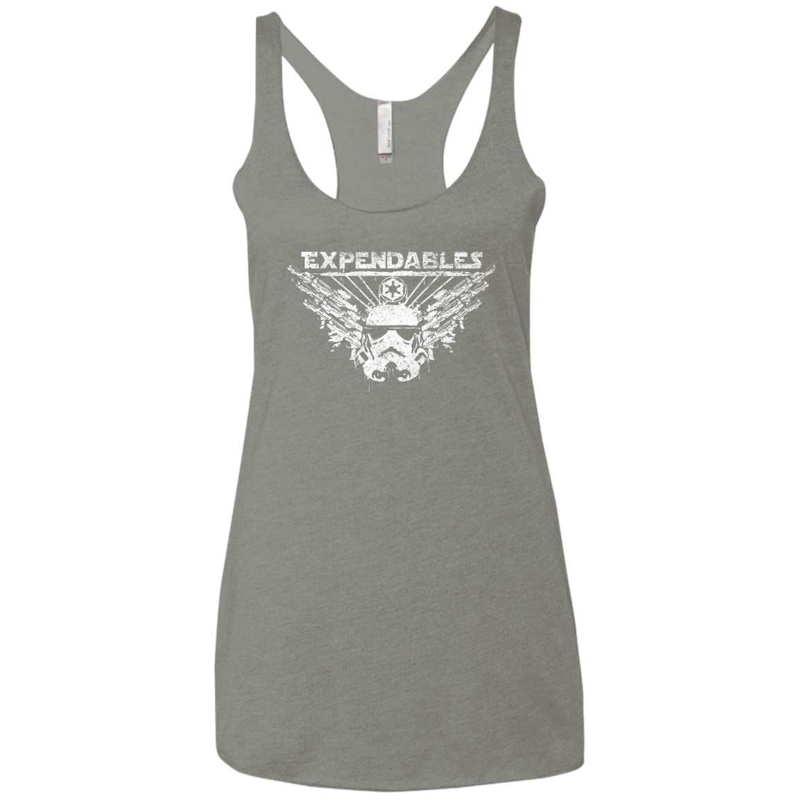 T-Shirts Venetian Grey / X-Small Expendable Troopers Women's Triblend Racerback Tank