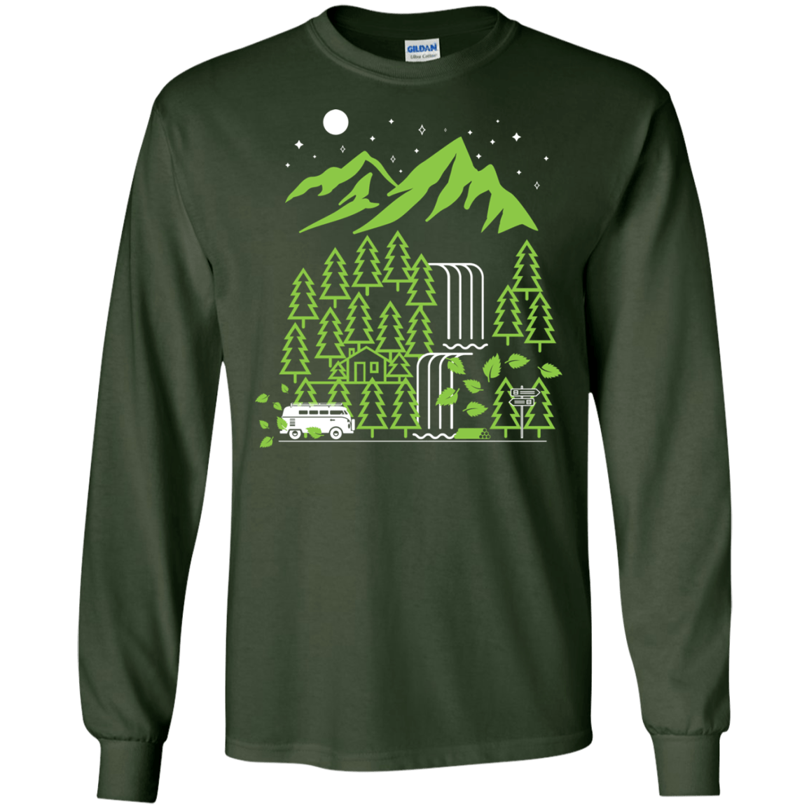 T-Shirts Forest Green / S Explore More Men's Long Sleeve T-Shirt