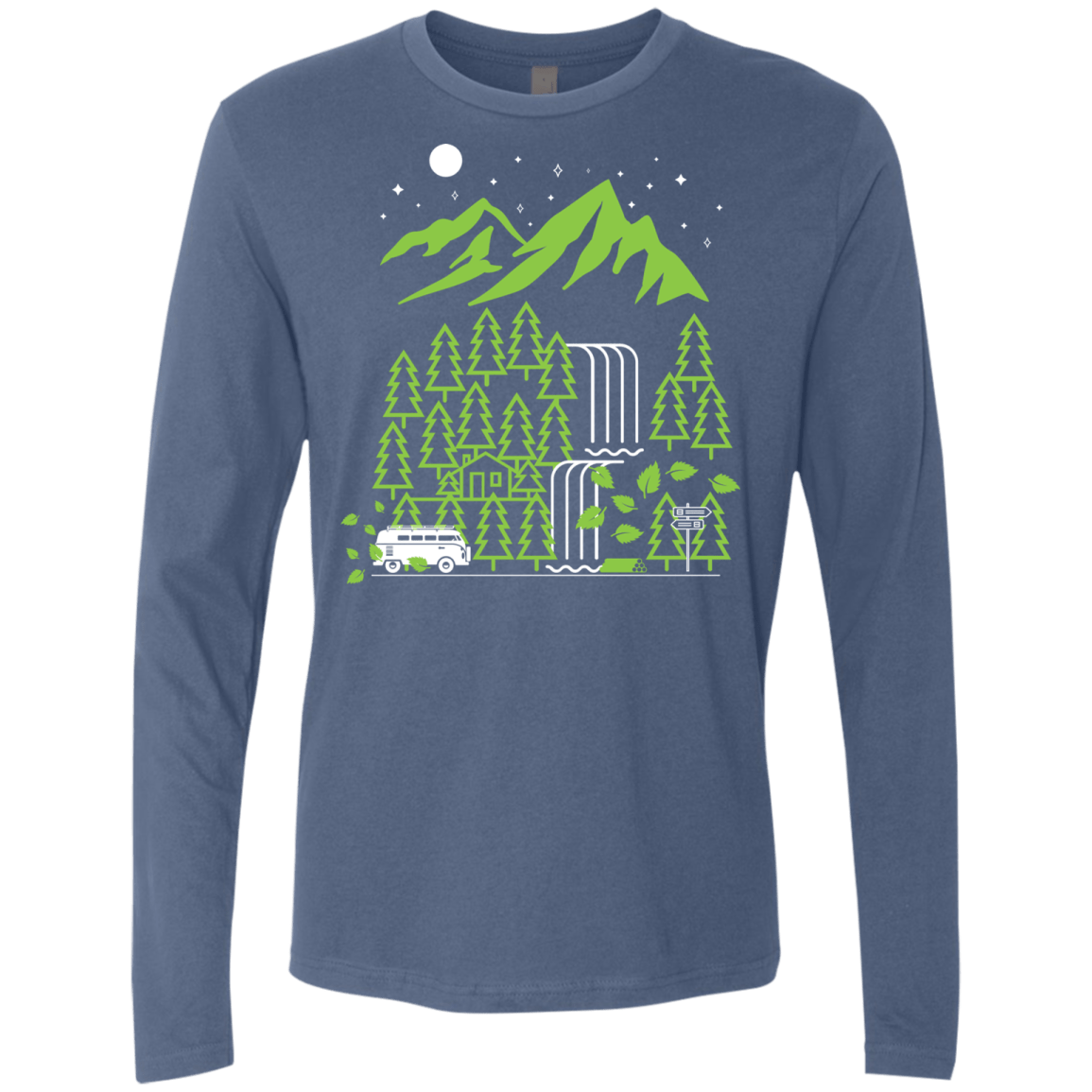 T-Shirts Indigo / S Explore More Men's Premium Long Sleeve