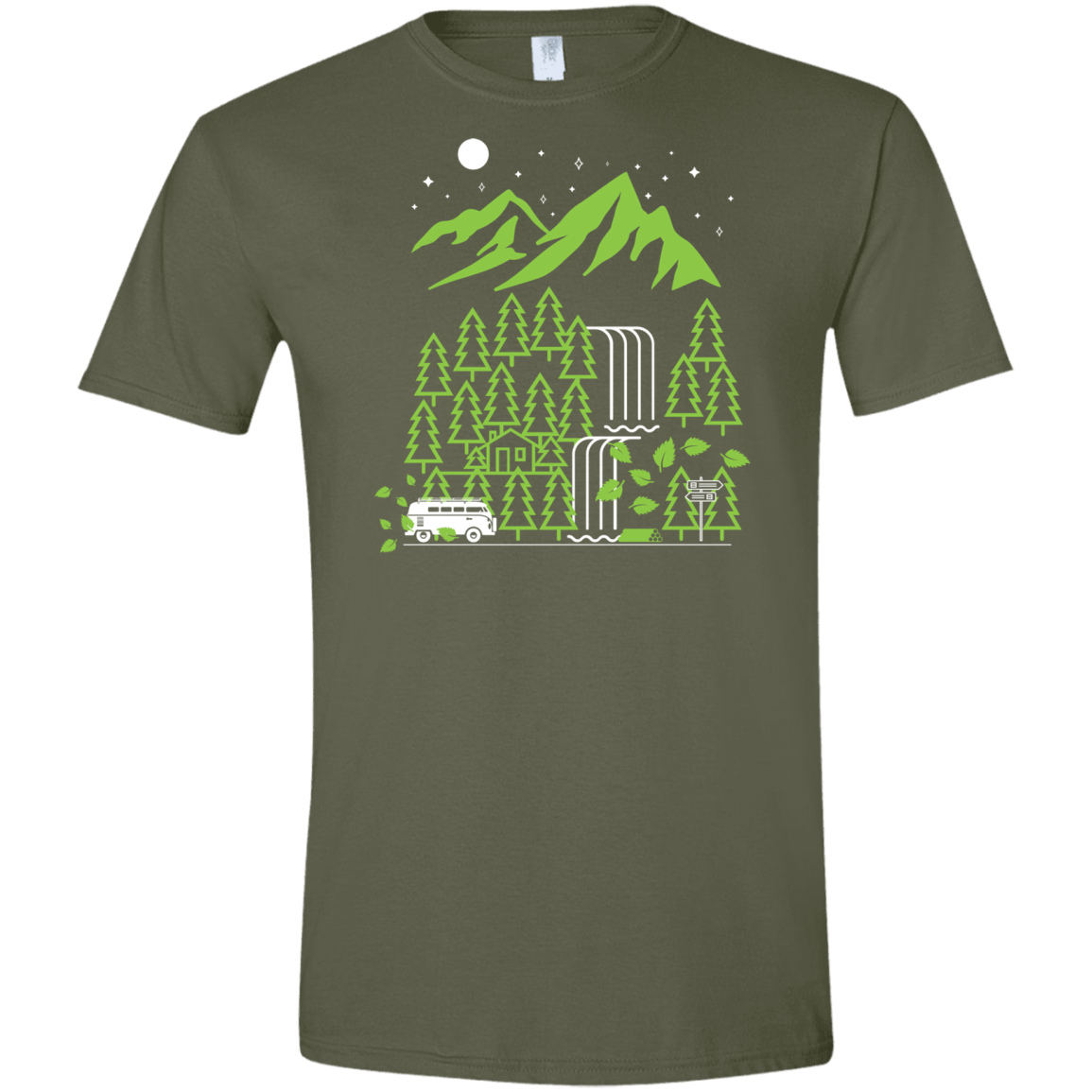 T-Shirts Military Green / S Explore More Men's Semi-Fitted Softstyle