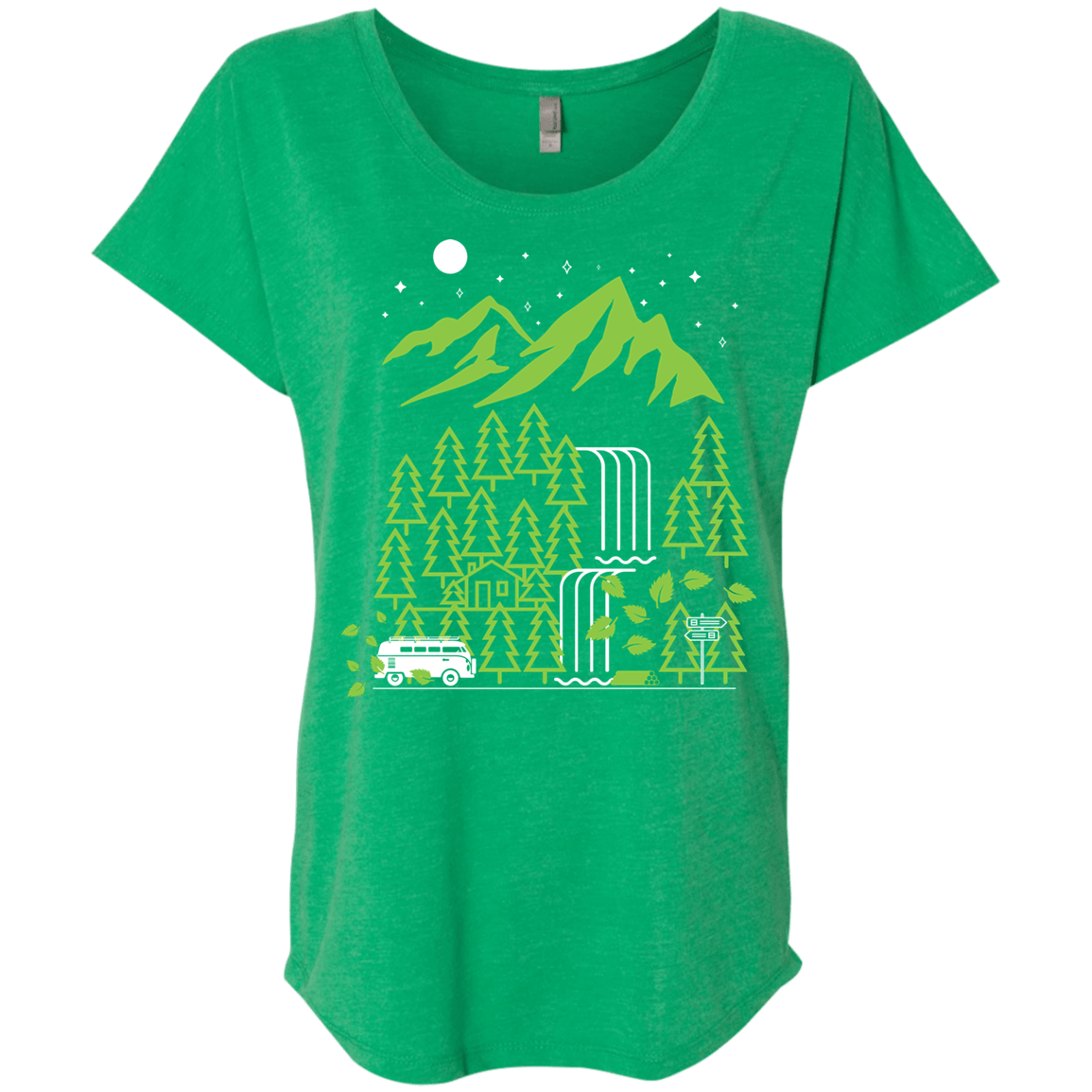 T-Shirts Envy / X-Small Explore More Triblend Dolman Sleeve