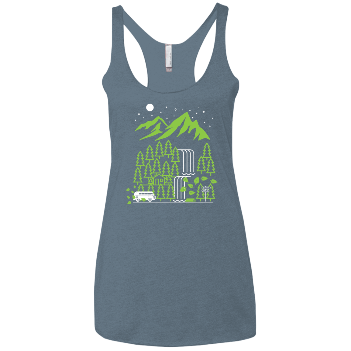 T-Shirts Indigo / X-Small Explore More Women's Triblend Racerback Tank