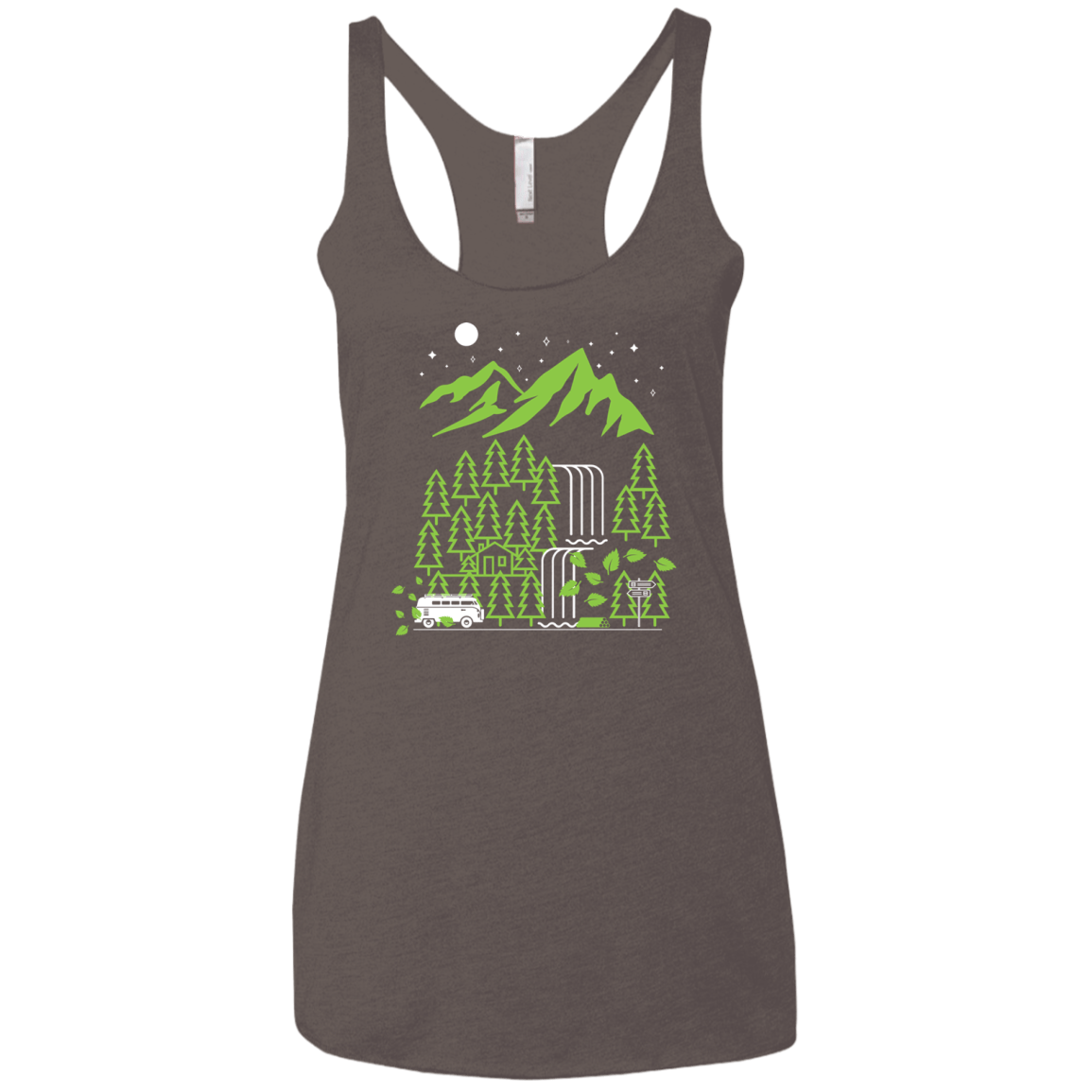 T-Shirts Macchiato / X-Small Explore More Women's Triblend Racerback Tank