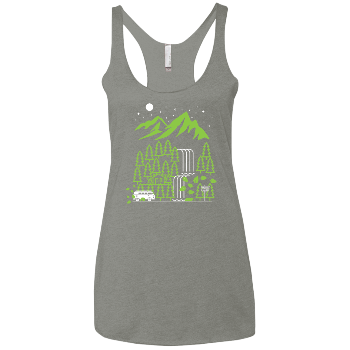 T-Shirts Venetian Grey / X-Small Explore More Women's Triblend Racerback Tank