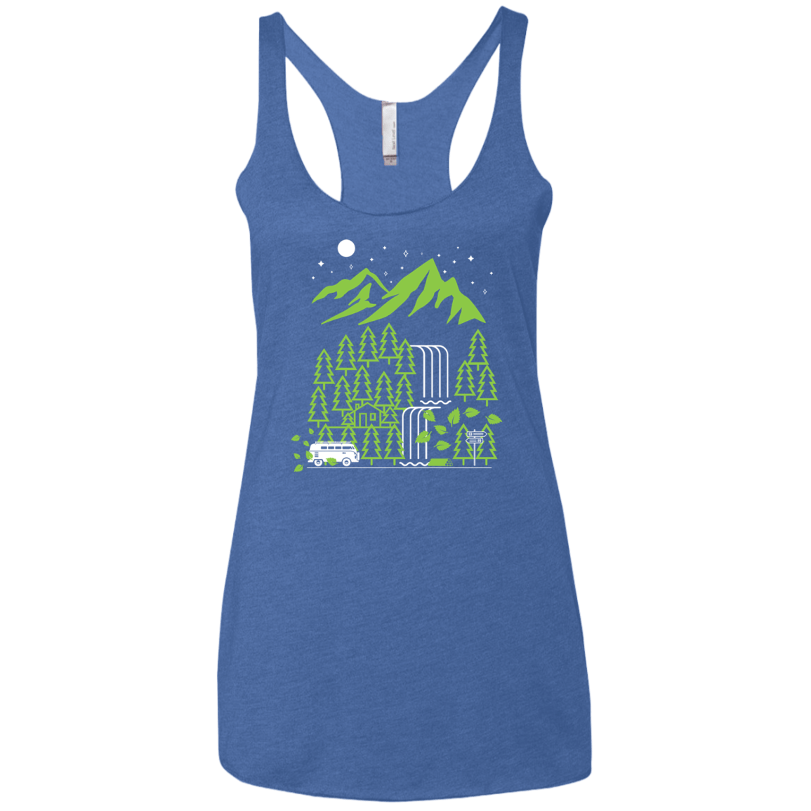 T-Shirts Vintage Royal / X-Small Explore More Women's Triblend Racerback Tank