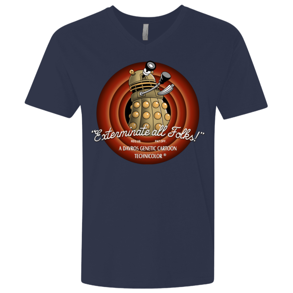 T-Shirts Midnight Navy / X-Small Exterminate All Folks Men's Premium V-Neck