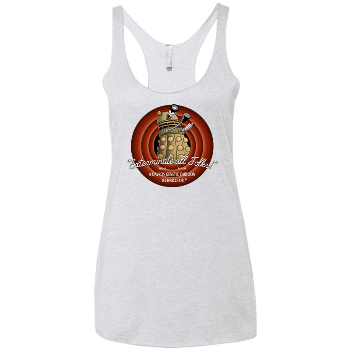 T-Shirts Heather White / X-Small Exterminate All Folks Women's Triblend Racerback Tank