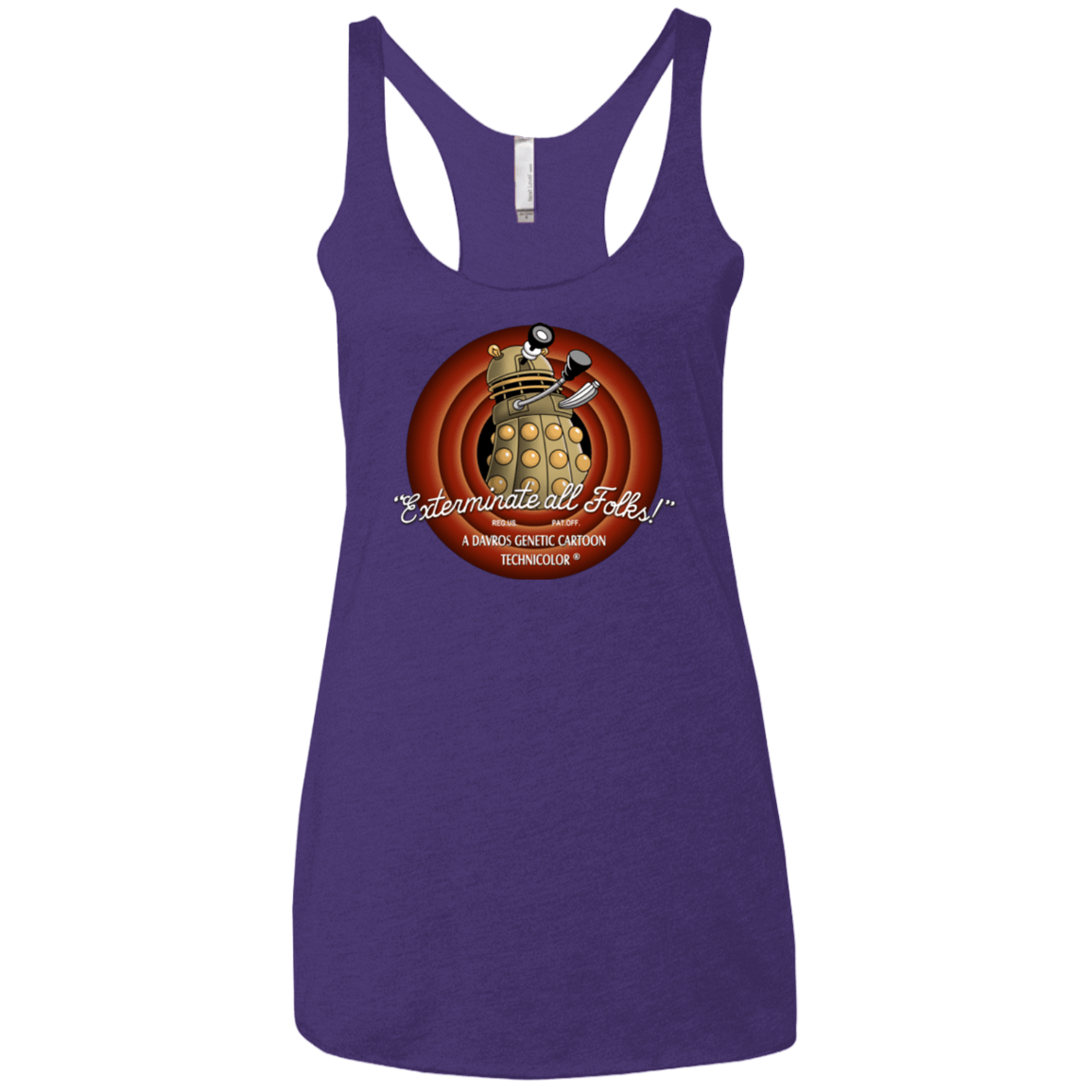 T-Shirts Purple / X-Small Exterminate All Folks Women's Triblend Racerback Tank