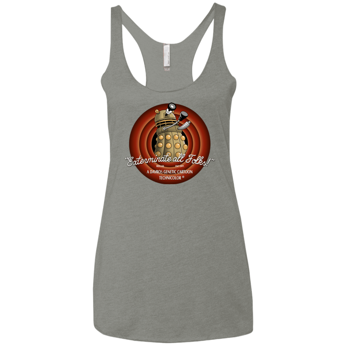 T-Shirts Venetian Grey / X-Small Exterminate All Folks Women's Triblend Racerback Tank