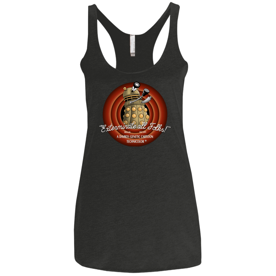 T-Shirts Vintage Black / X-Small Exterminate All Folks Women's Triblend Racerback Tank