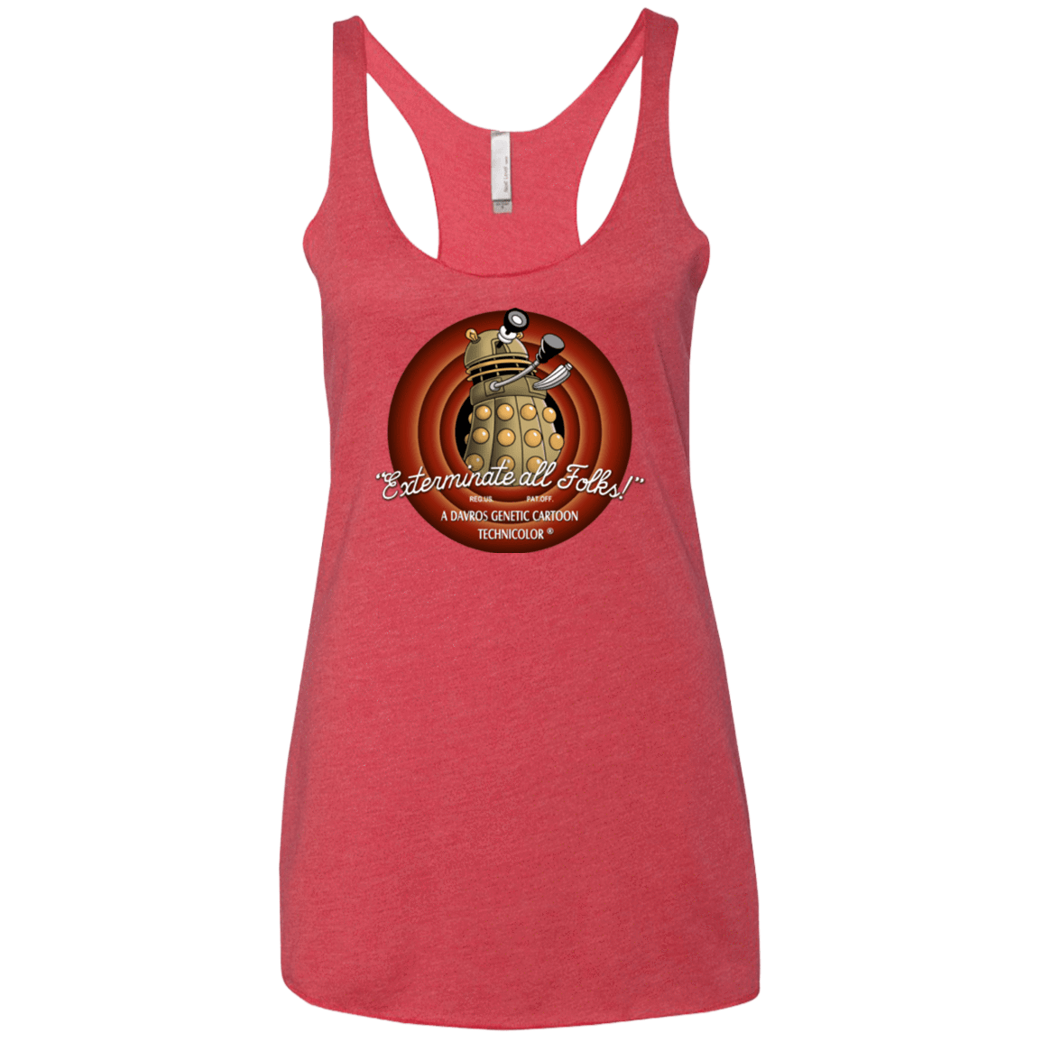 T-Shirts Vintage Red / X-Small Exterminate All Folks Women's Triblend Racerback Tank