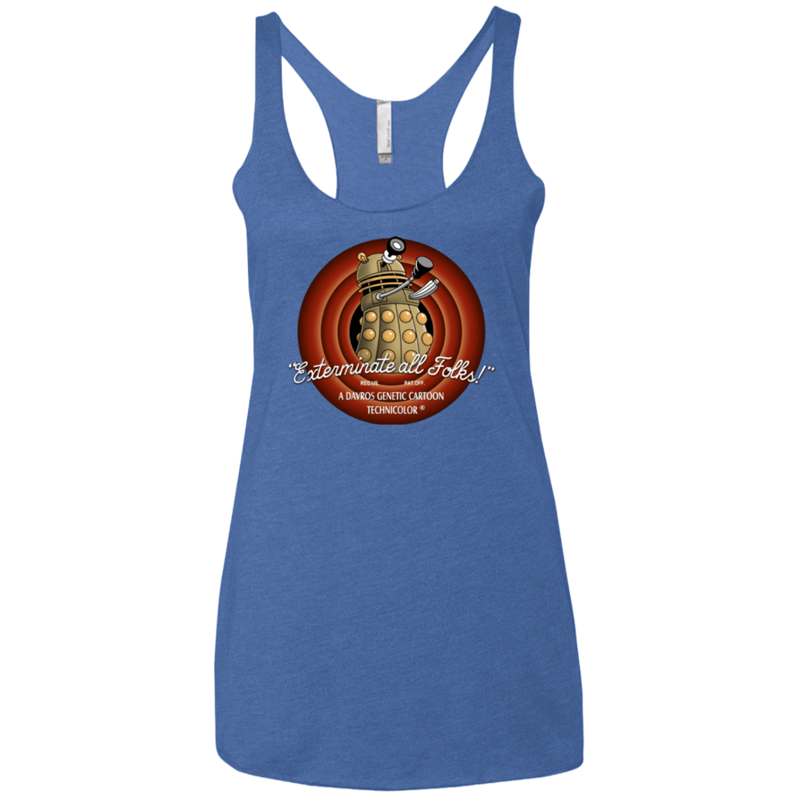 T-Shirts Vintage Royal / X-Small Exterminate All Folks Women's Triblend Racerback Tank