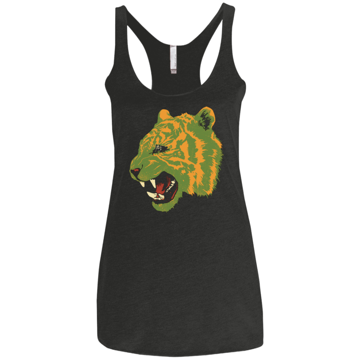 T-Shirts Vintage Black / X-Small Eye Of The Tiger Women's Triblend Racerback Tank