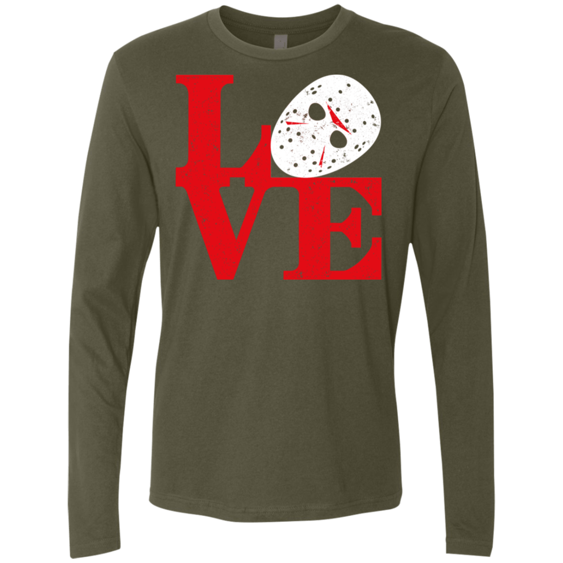 T-Shirts Military Green / S F13 Love Men's Premium Long Sleeve