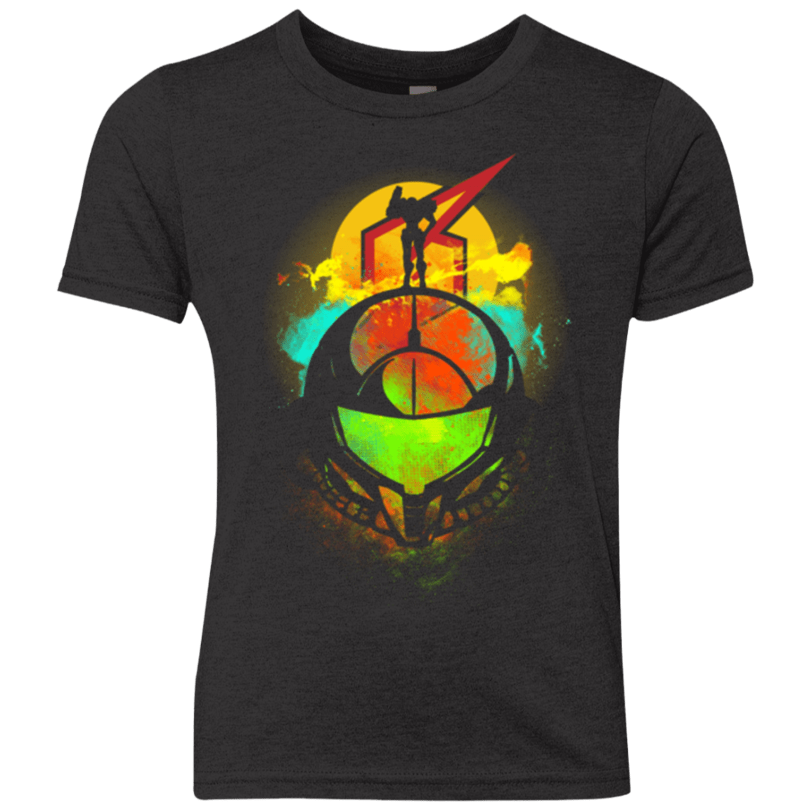 T-Shirts Vintage Black / YXS Face of Metroid Youth Triblend T-Shirt