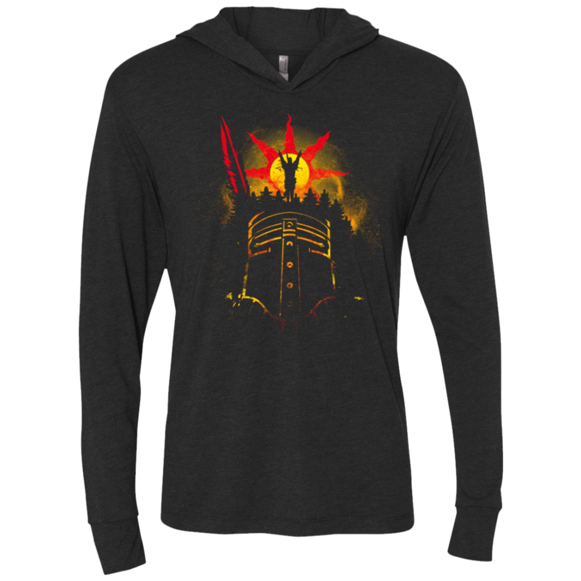 T-Shirts Vintage Black / X-Small Face of The Sun Triblend Long Sleeve Hoodie Tee