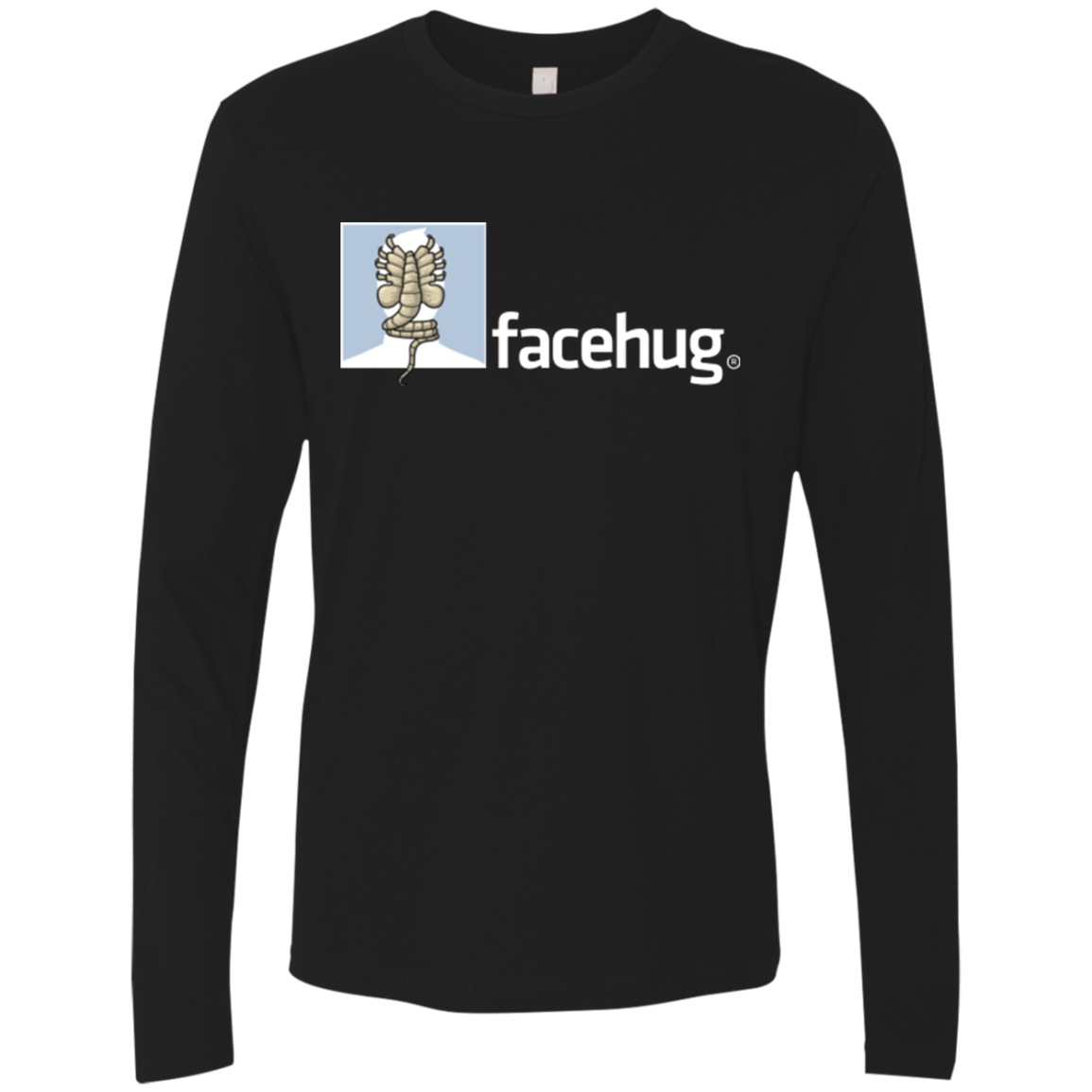 T-Shirts Black / Small FACEHUG Men's Premium Long Sleeve