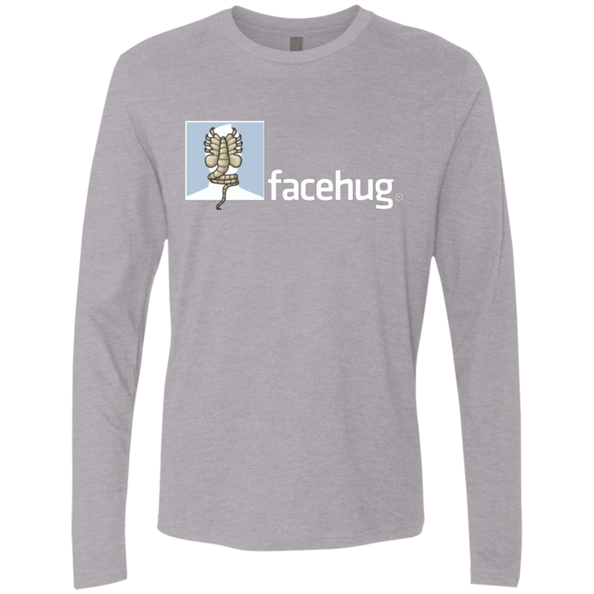 T-Shirts Heather Grey / Small FACEHUG Men's Premium Long Sleeve