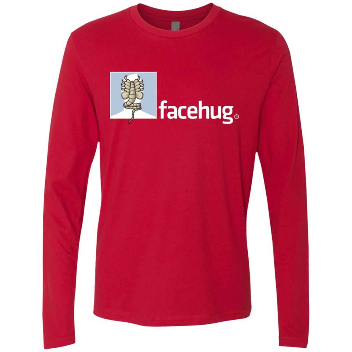 T-Shirts Red / Small FACEHUG Men's Premium Long Sleeve