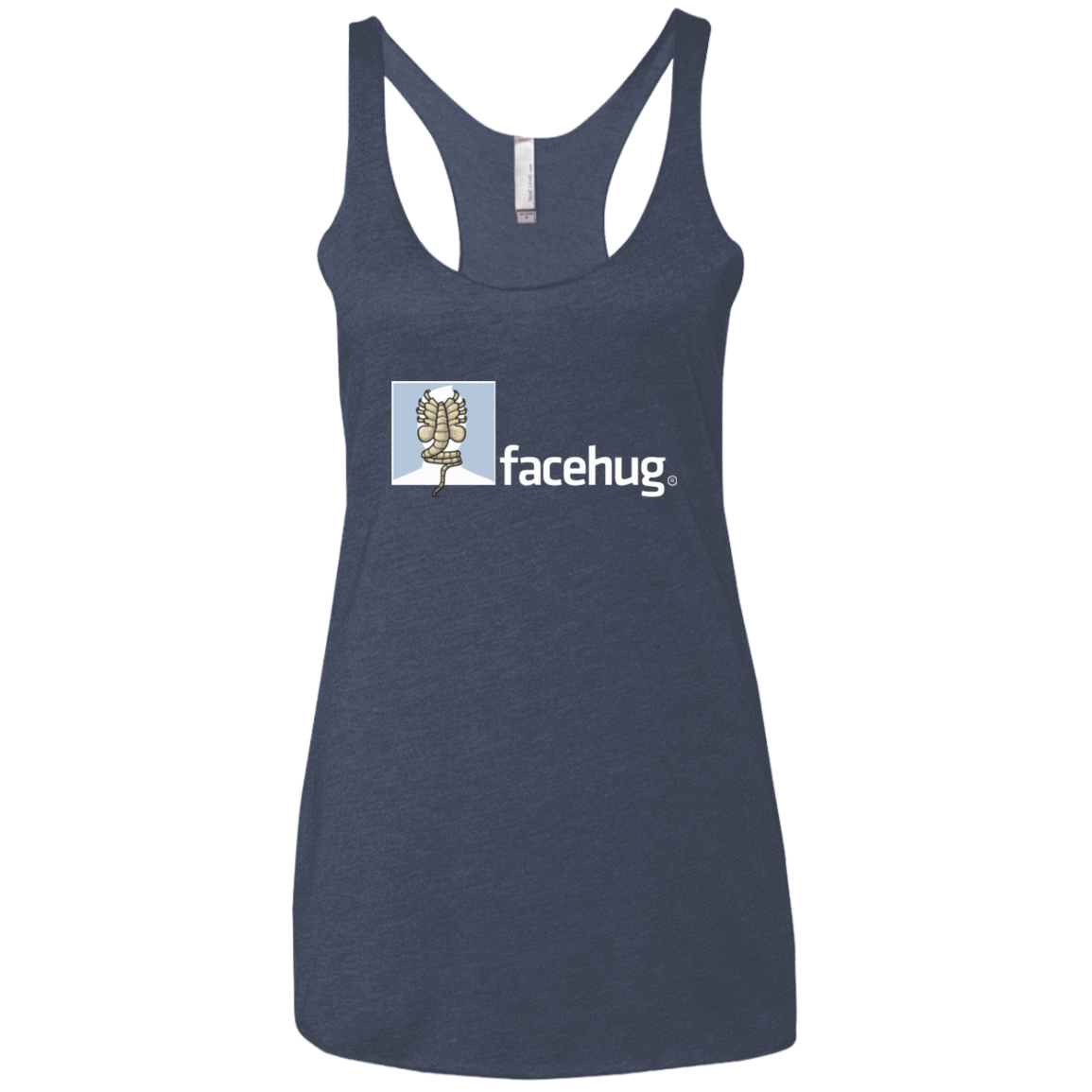 T-Shirts Vintage Navy / X-Small FACEHUG Women's Triblend Racerback Tank