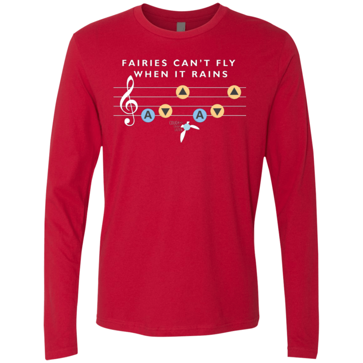 T-Shirts Red / Small Fairies Can't Fly When It Rains Men's Premium Long Sleeve