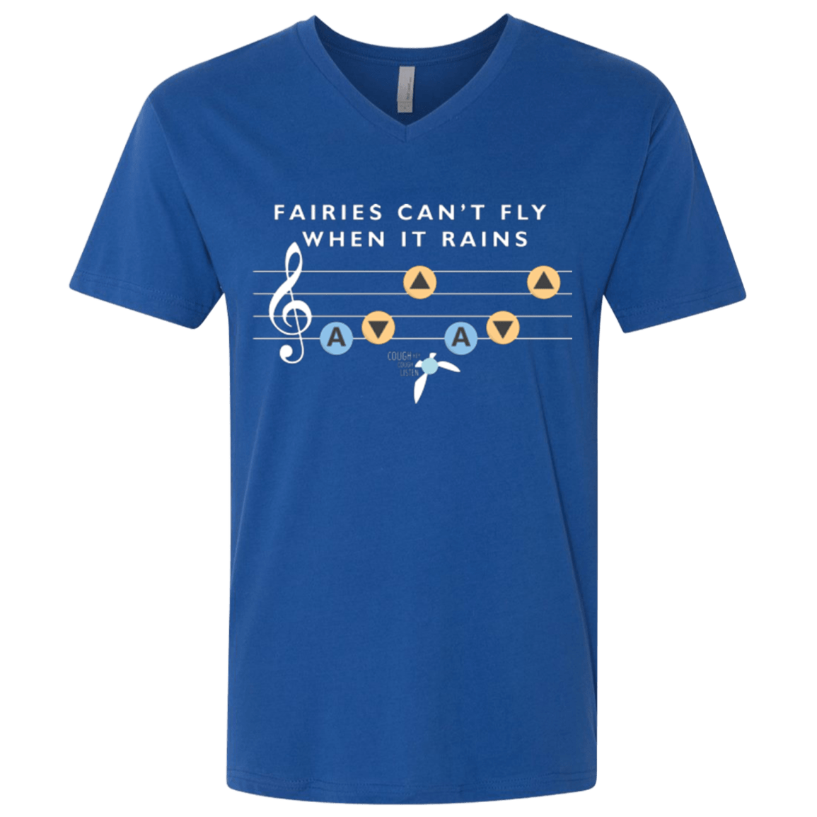 T-Shirts Royal / X-Small Fairies Can't Fly When It Rains Men's Premium V-Neck