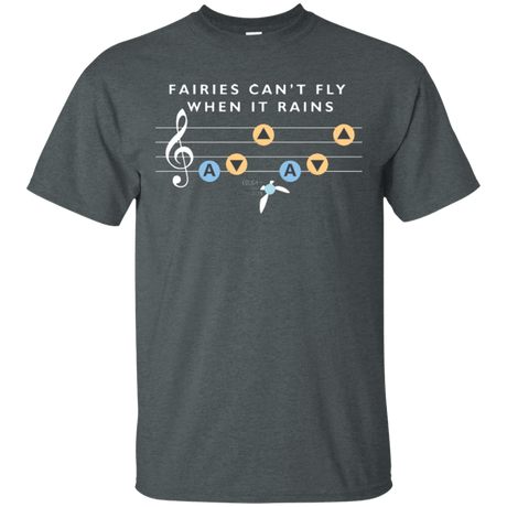 T-Shirts Dark Heather / Small Fairies Can't Fly When It Rains T-Shirt