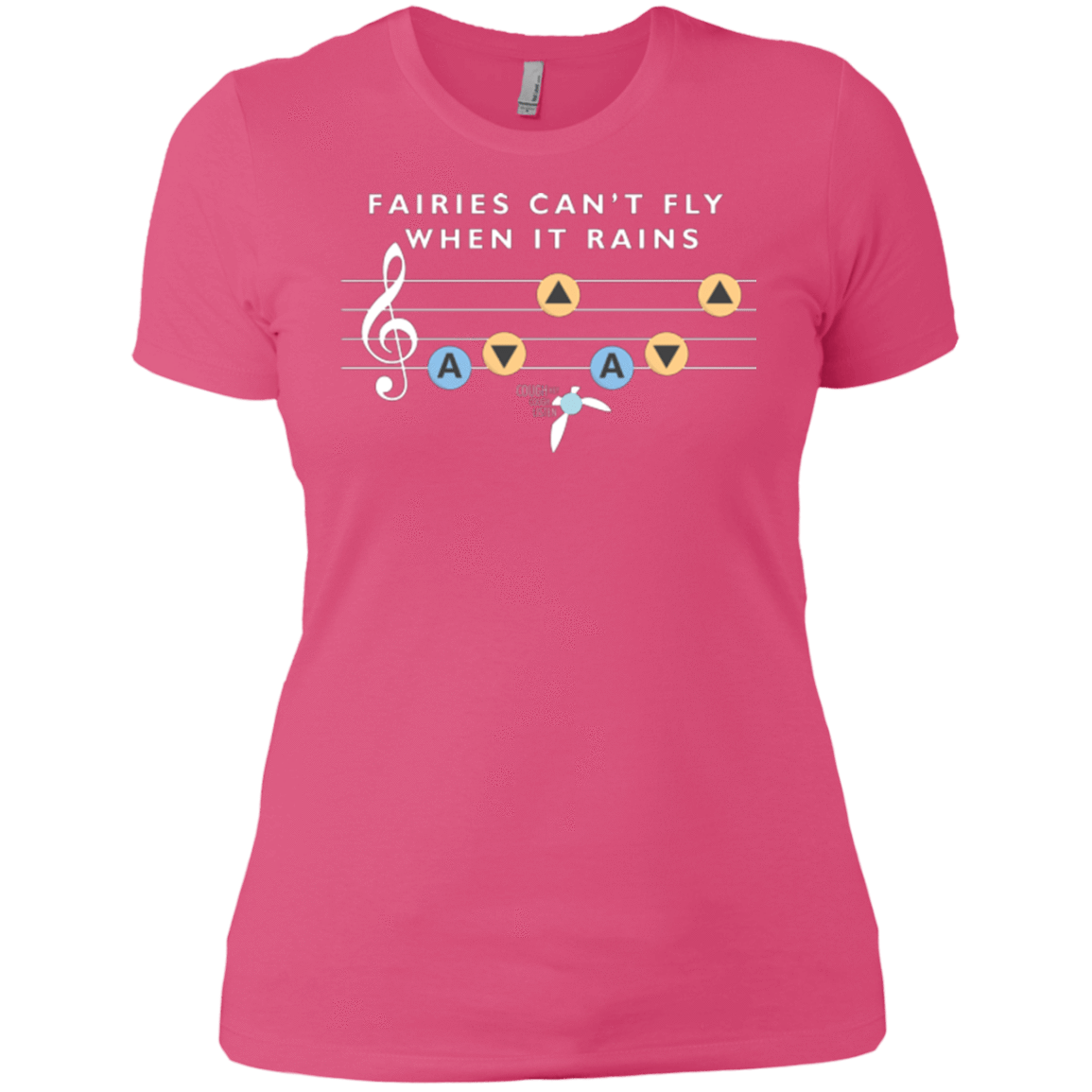 T-Shirts Hot Pink / X-Small Fairies Can't Fly When It Rains Women's Premium T-Shirt