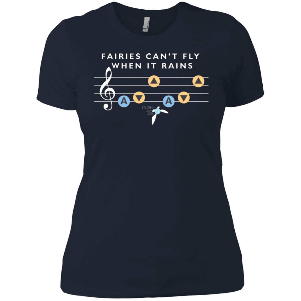 T-Shirts Midnight Navy / X-Small Fairies Can't Fly When It Rains Women's Premium T-Shirt