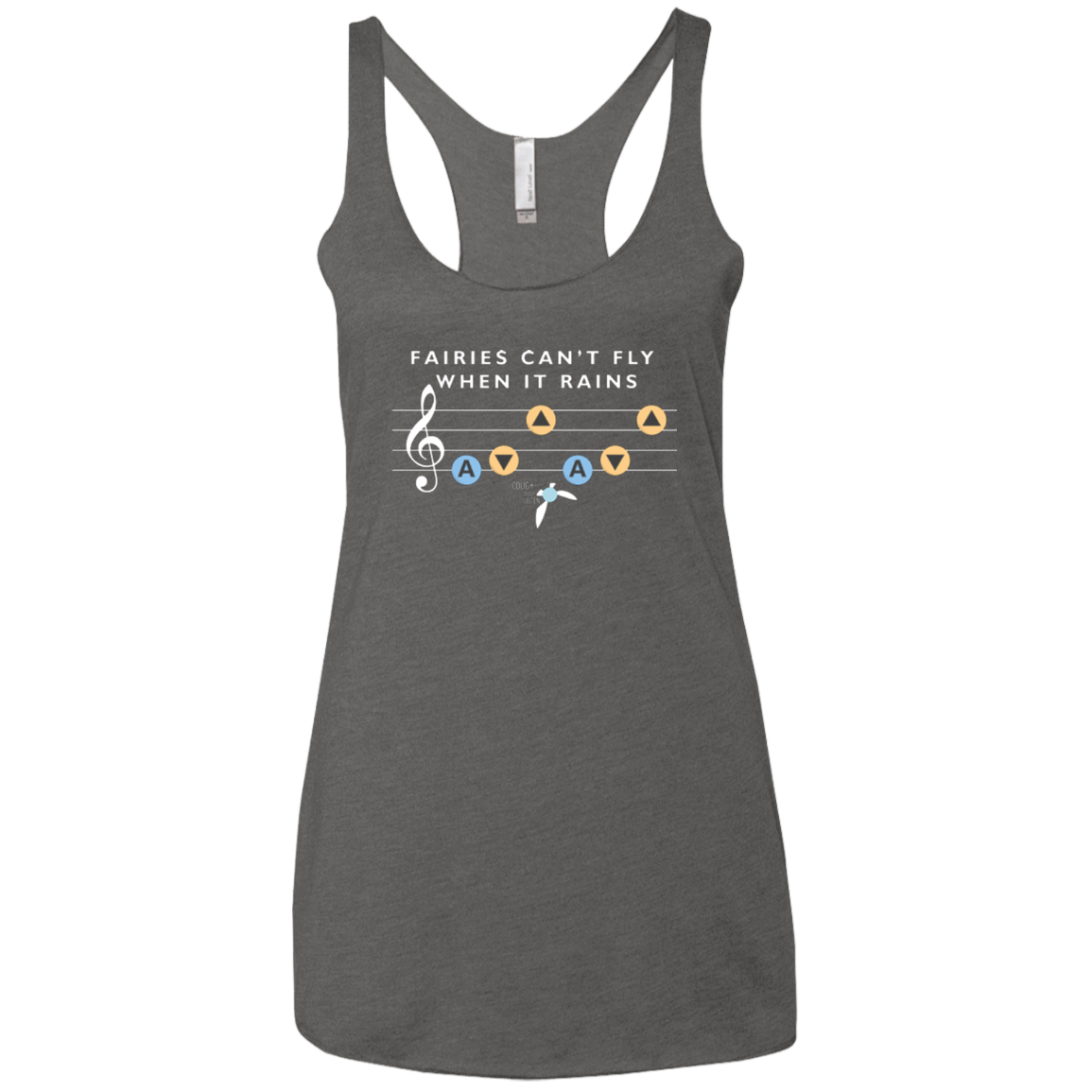 T-Shirts Premium Heather / X-Small Fairies Can't Fly When It Rains Women's Triblend Racerback Tank