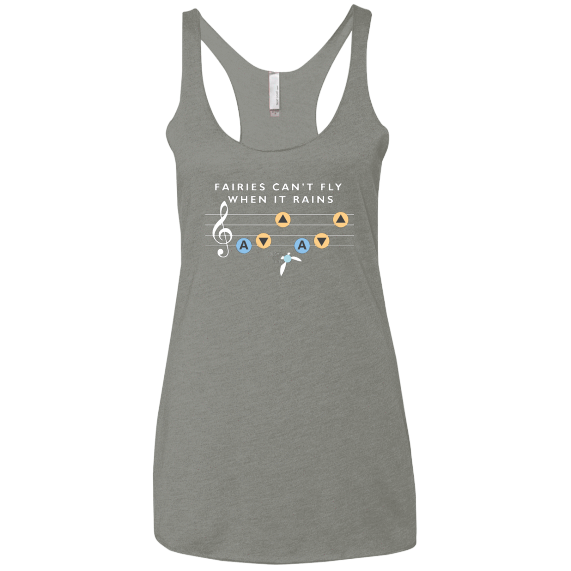 T-Shirts Venetian Grey / X-Small Fairies Can't Fly When It Rains Women's Triblend Racerback Tank