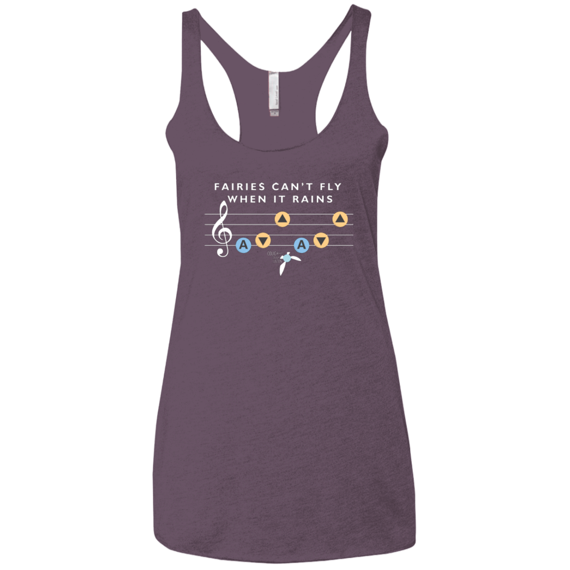 T-Shirts Vintage Purple / X-Small Fairies Can't Fly When It Rains Women's Triblend Racerback Tank
