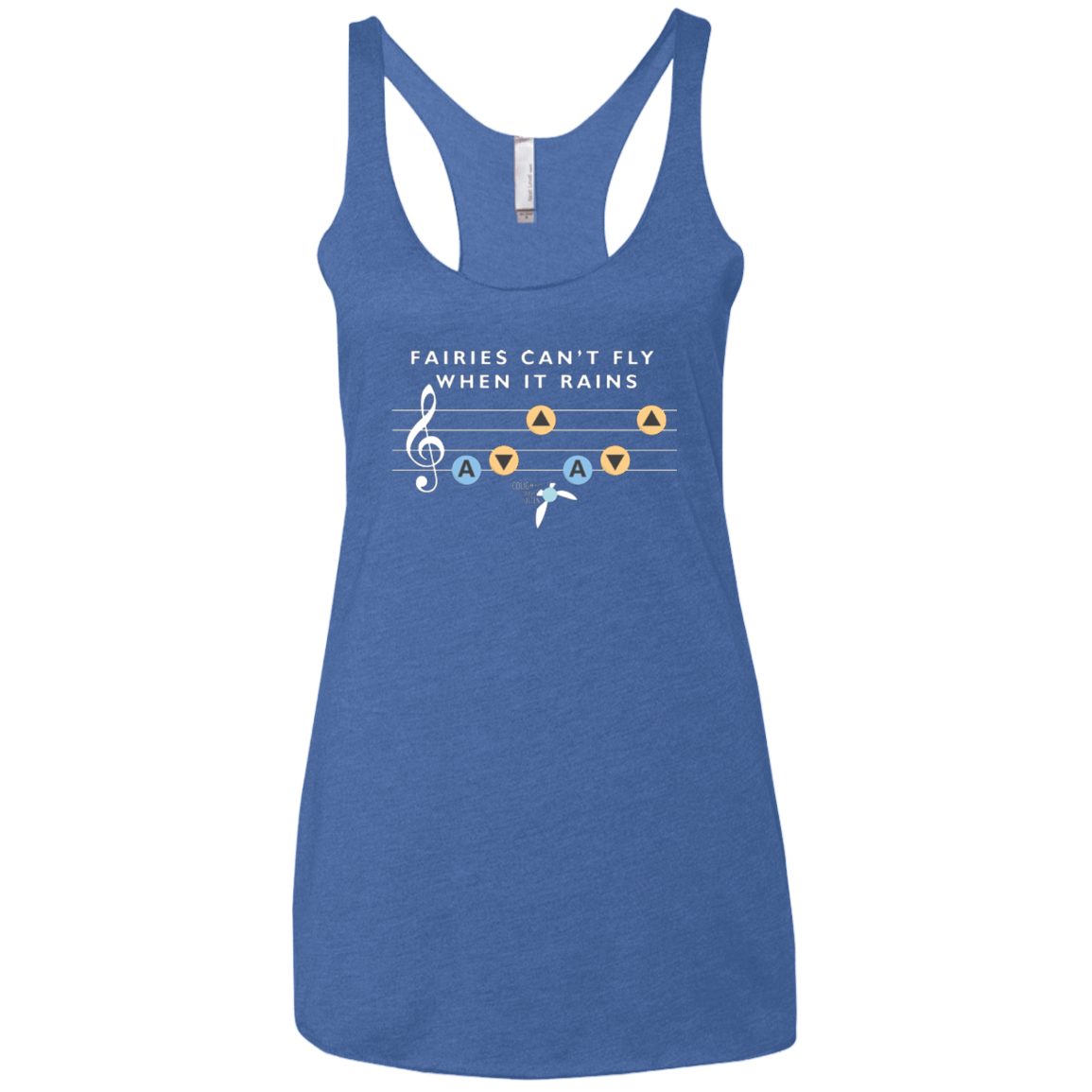 T-Shirts Vintage Royal / X-Small Fairies Can't Fly When It Rains Women's Triblend Racerback Tank